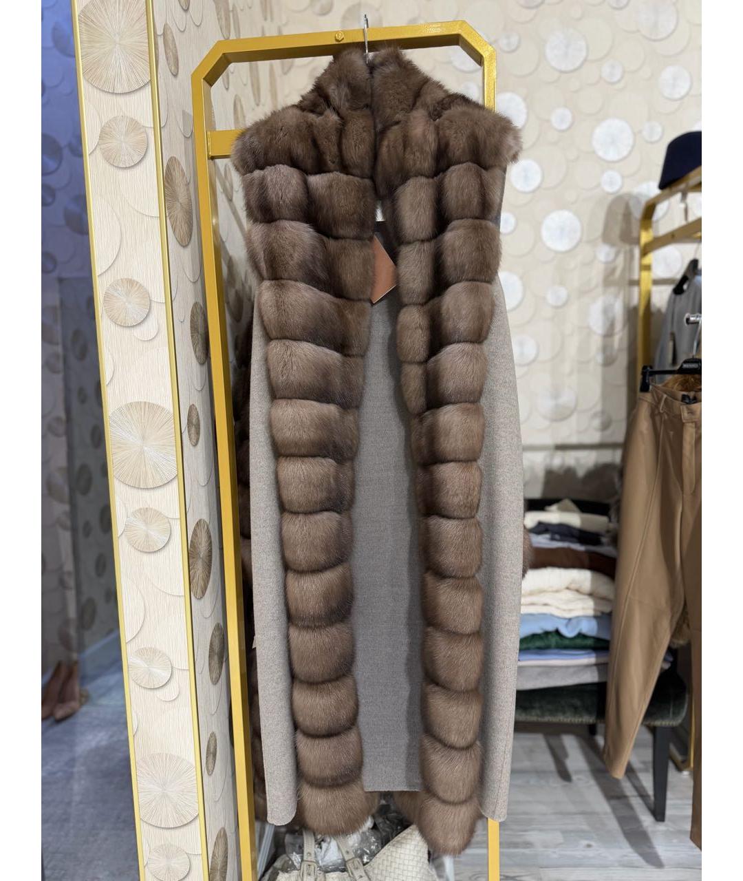 MANZONI 24 Коричневый шерстяной жилет, фото 7