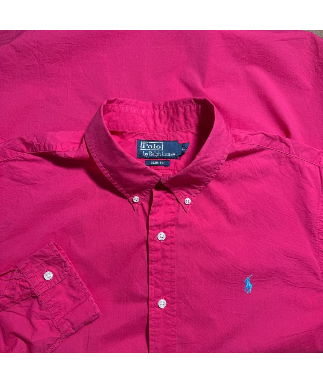 POLO RALPH LAUREN Розовая хлопковая кэжуал рубашка, фото 4