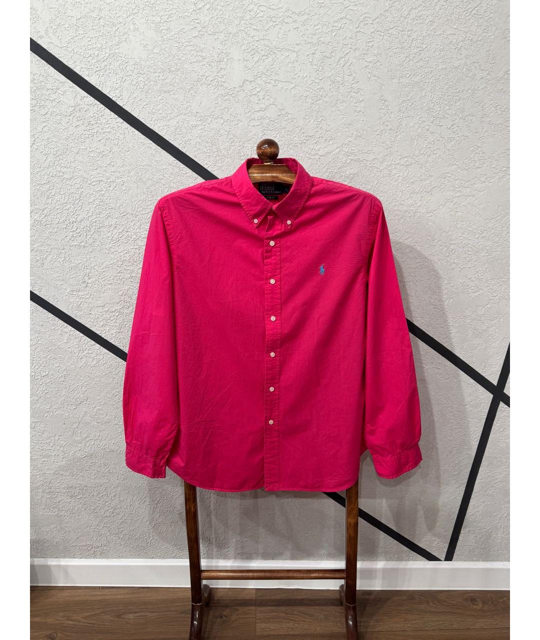 POLO RALPH LAUREN Розовая хлопковая кэжуал рубашка, фото 5