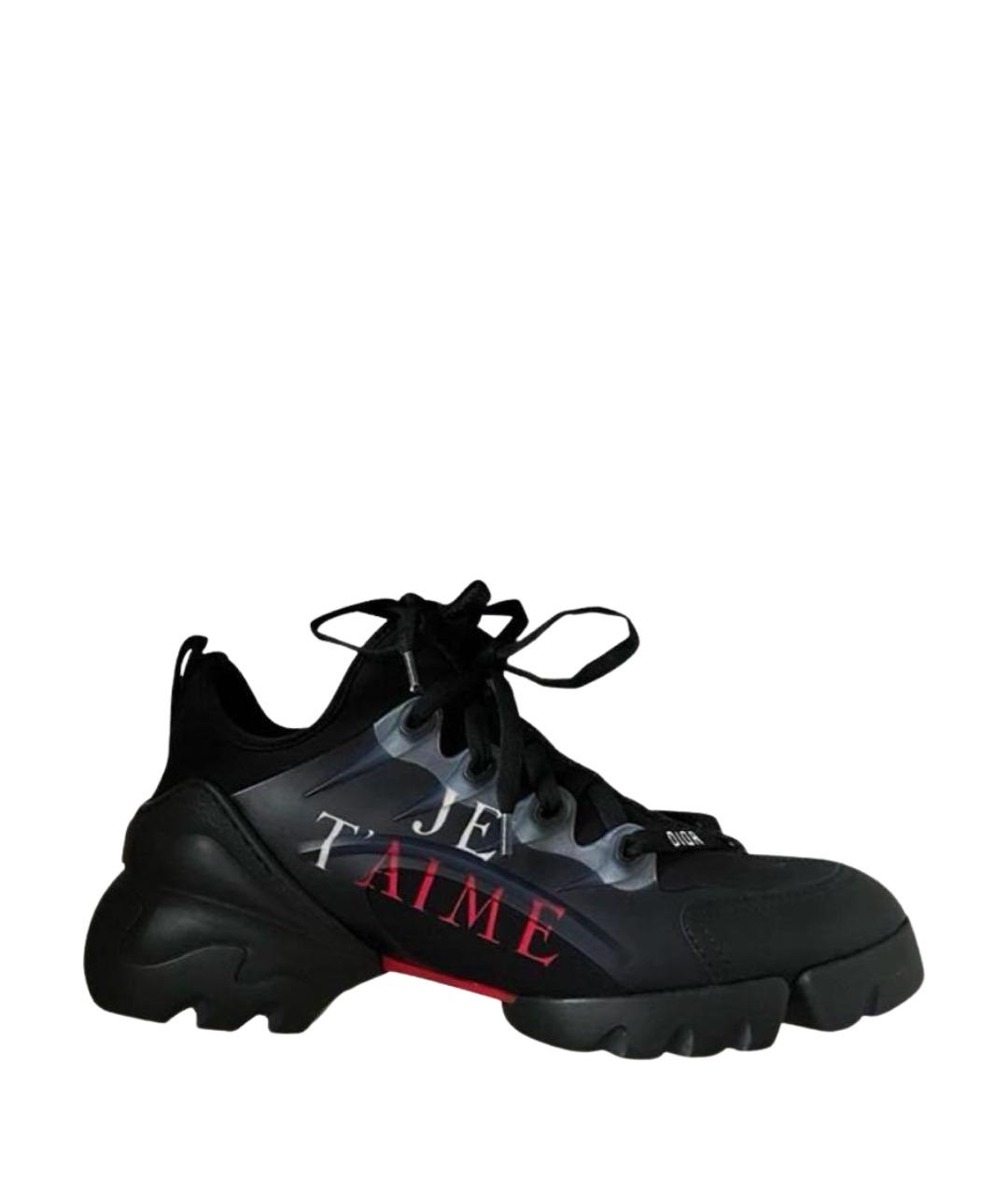 CHRISTIAN DIOR Черные кожаные кроссовки, фото 1