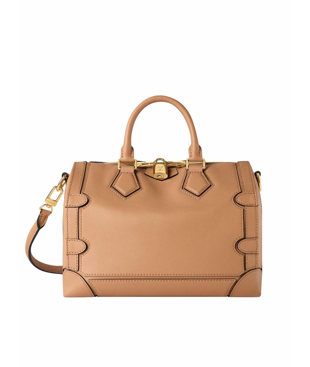 LOUIS VUITTON Бежевая кожаная сумка тоут, фото 1