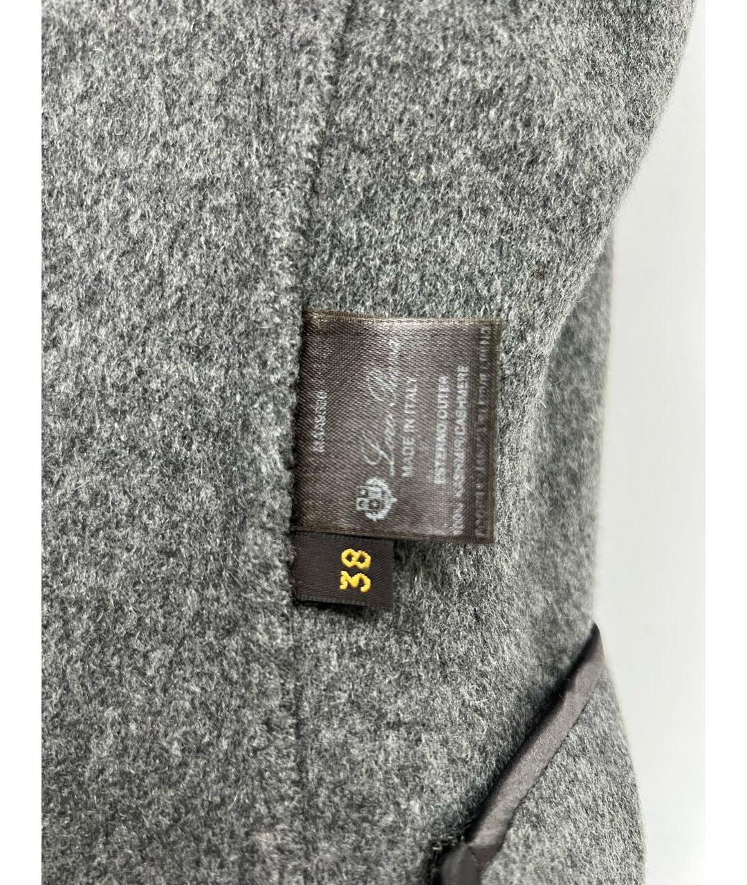 LORO PIANA Серое кашемировое пальто, фото 5