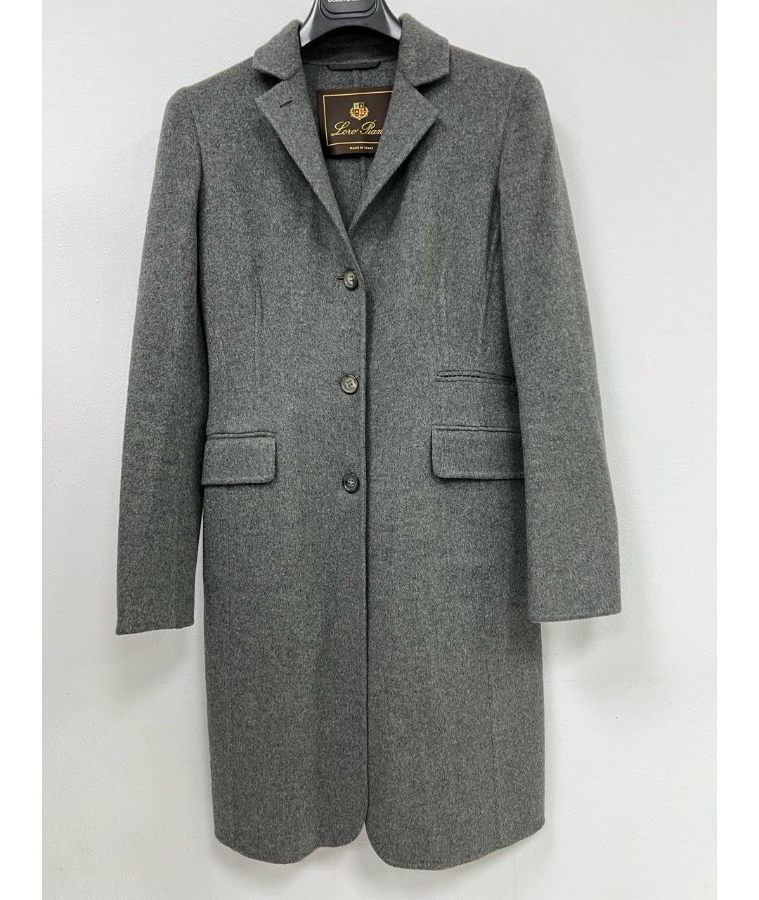 LORO PIANA Серое кашемировое пальто, фото 6
