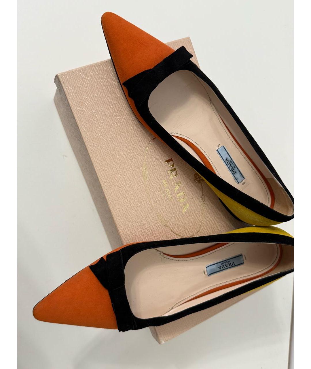 PRADA Мульти замшевые балетки, фото 7