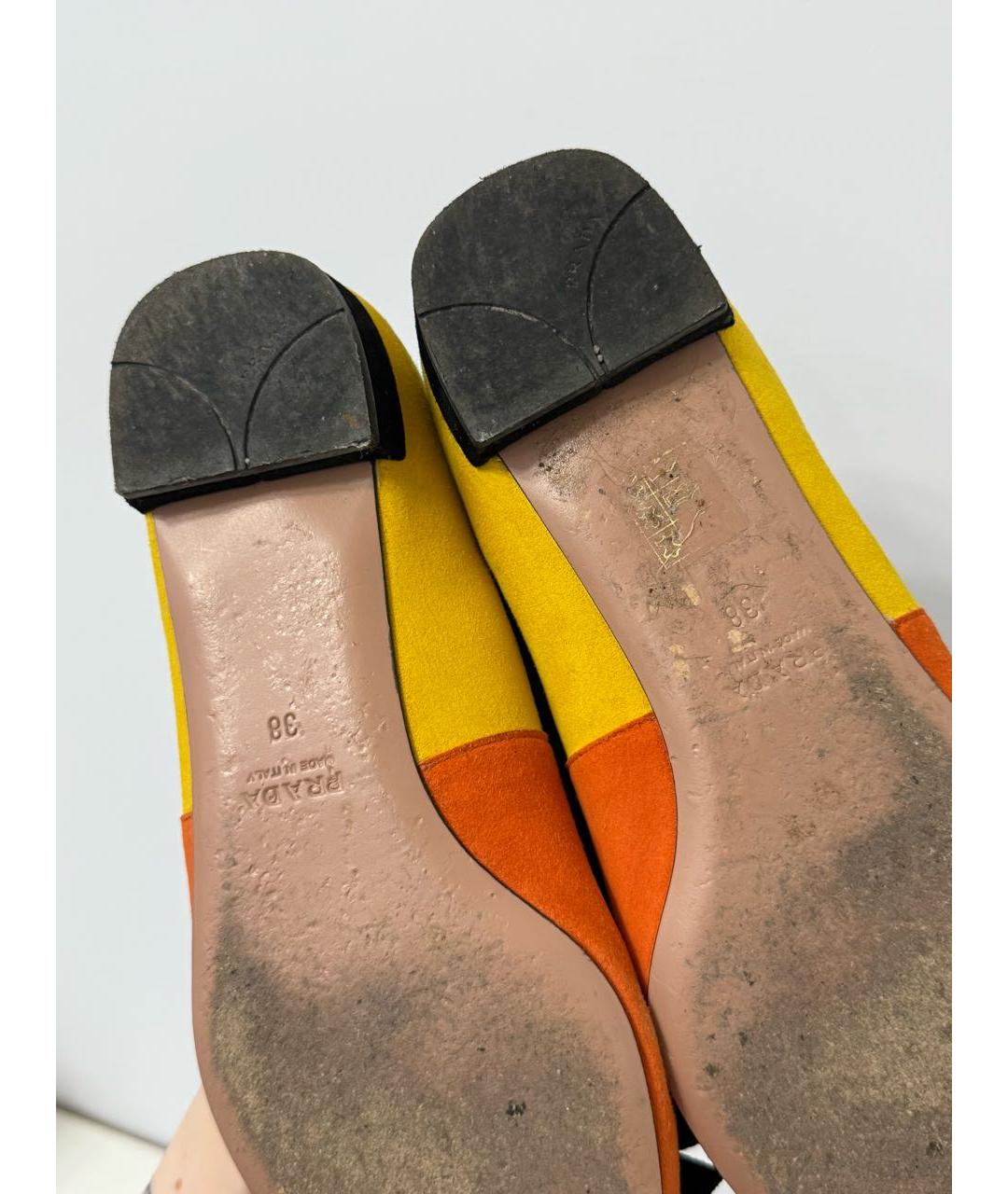 PRADA Мульти замшевые балетки, фото 4