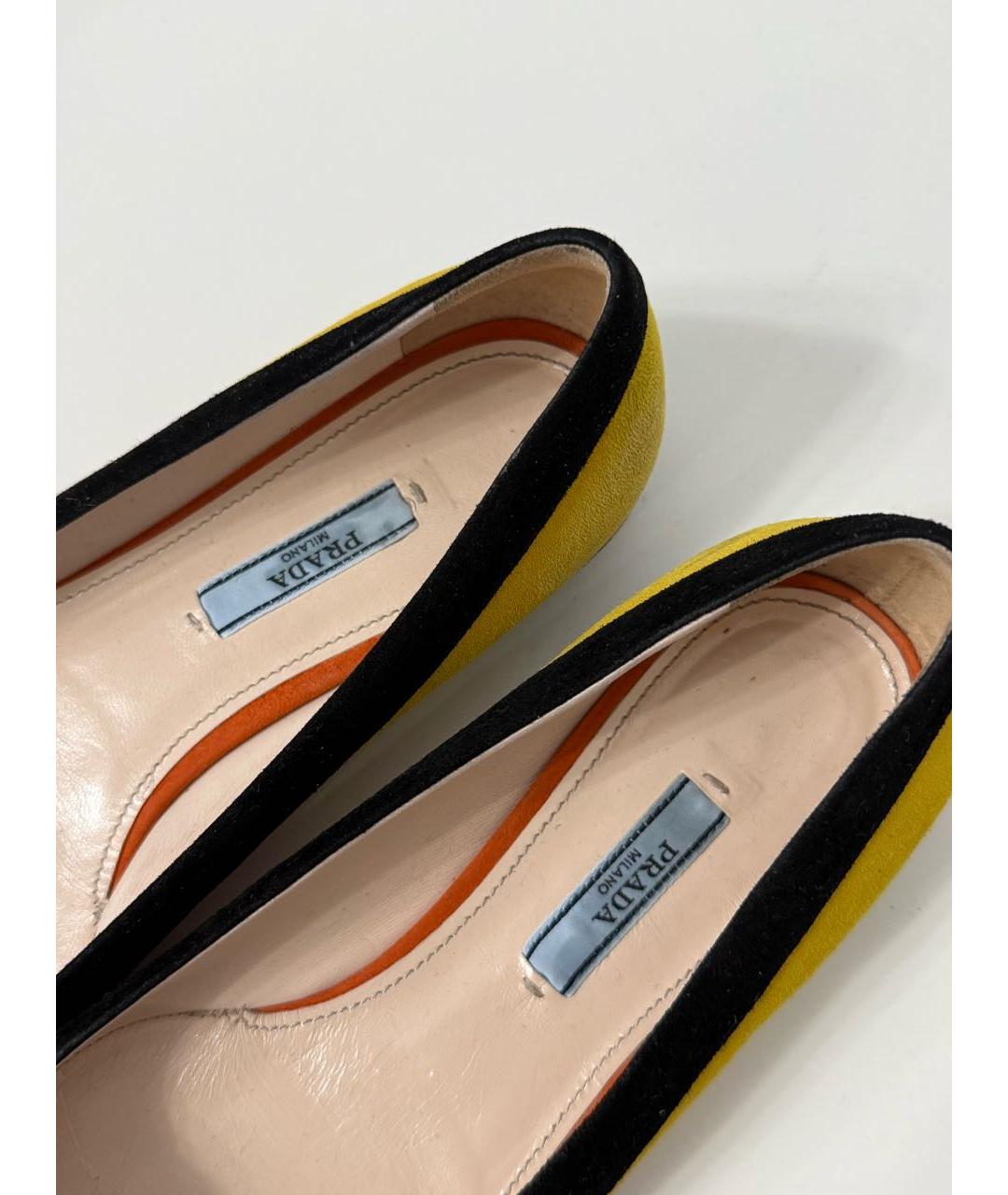 PRADA Мульти замшевые балетки, фото 5