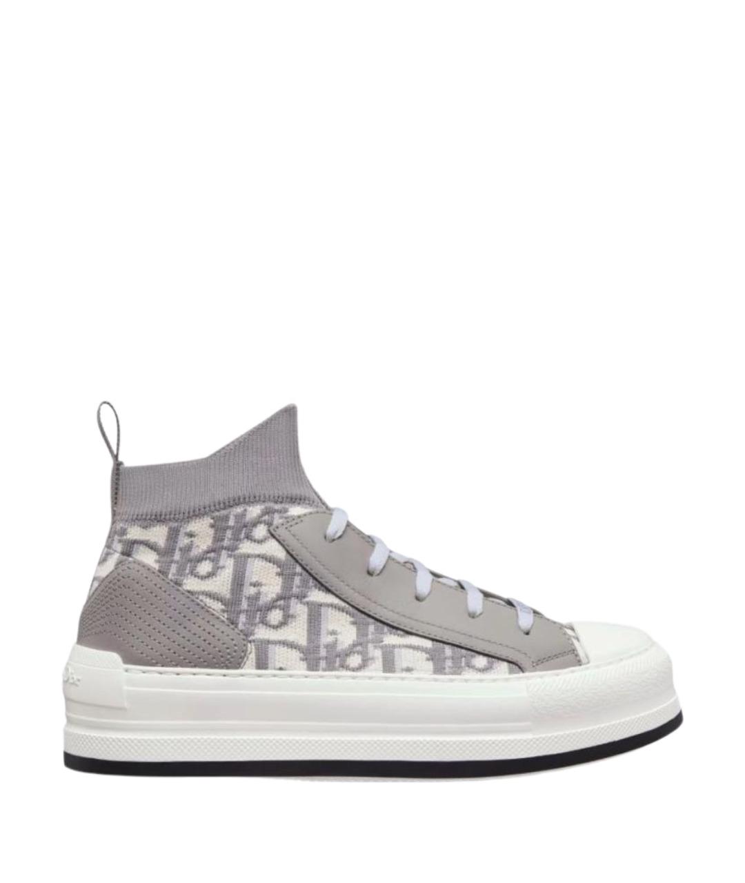 CHRISTIAN DIOR Серые кожаные кеды, фото 1