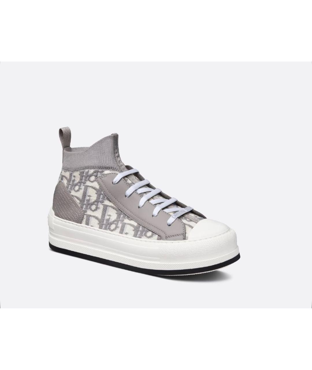 CHRISTIAN DIOR Серые кожаные кеды, фото 4