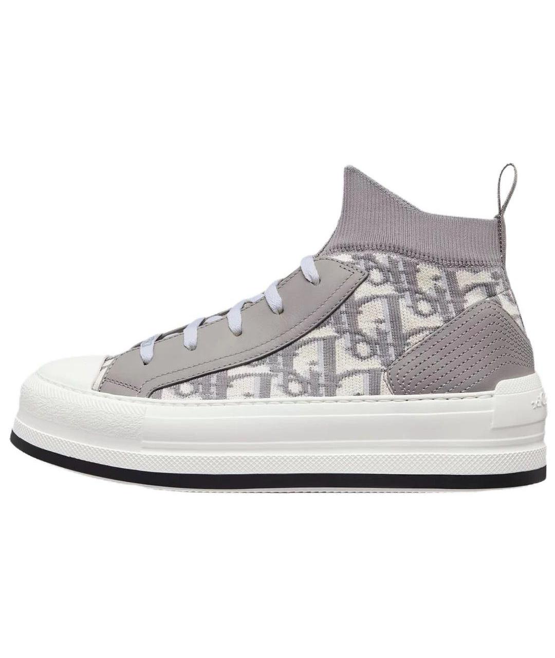 CHRISTIAN DIOR Серые кожаные кеды, фото 2