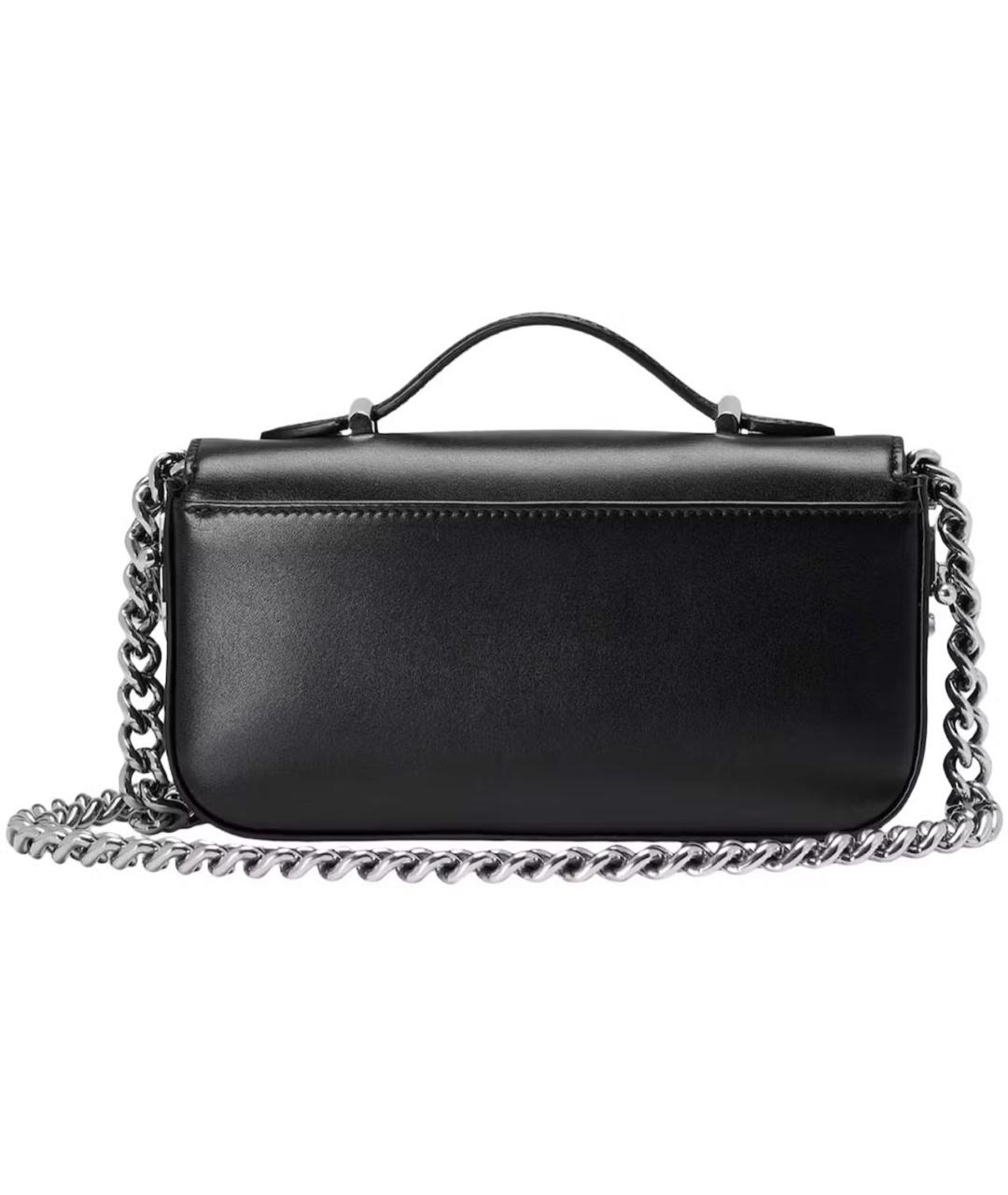 GUCCI Черная кожаная сумка с короткими ручками, фото 3