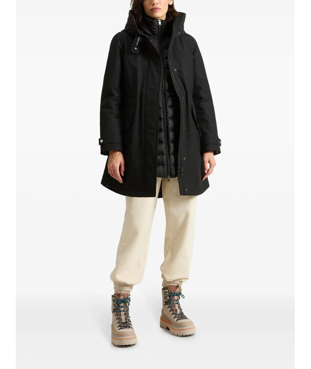 WOOLRICH Черная полиэстеровая парка, фото 2