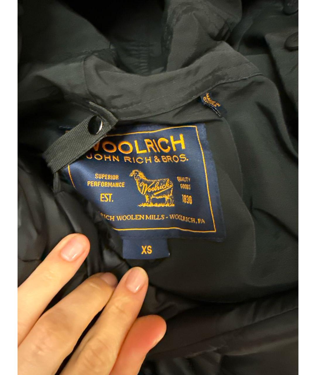 WOOLRICH Черная полиэстеровая парка, фото 5