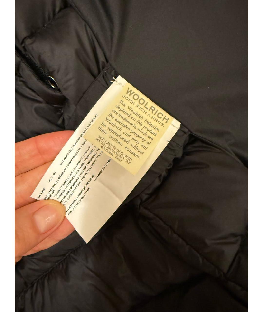 WOOLRICH Черная полиэстеровая парка, фото 6