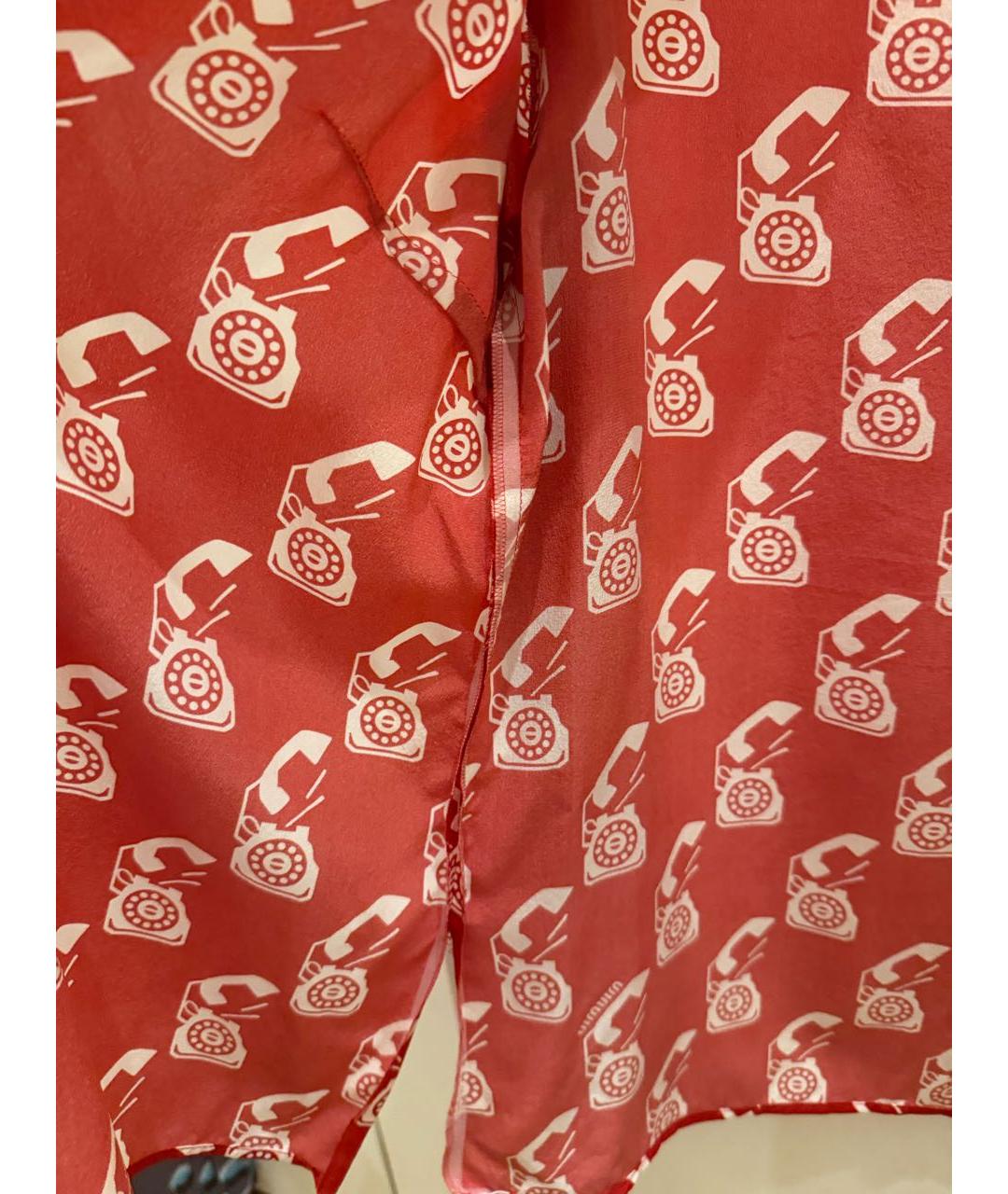 MIU MIU Красная шелковая рубашка, фото 5