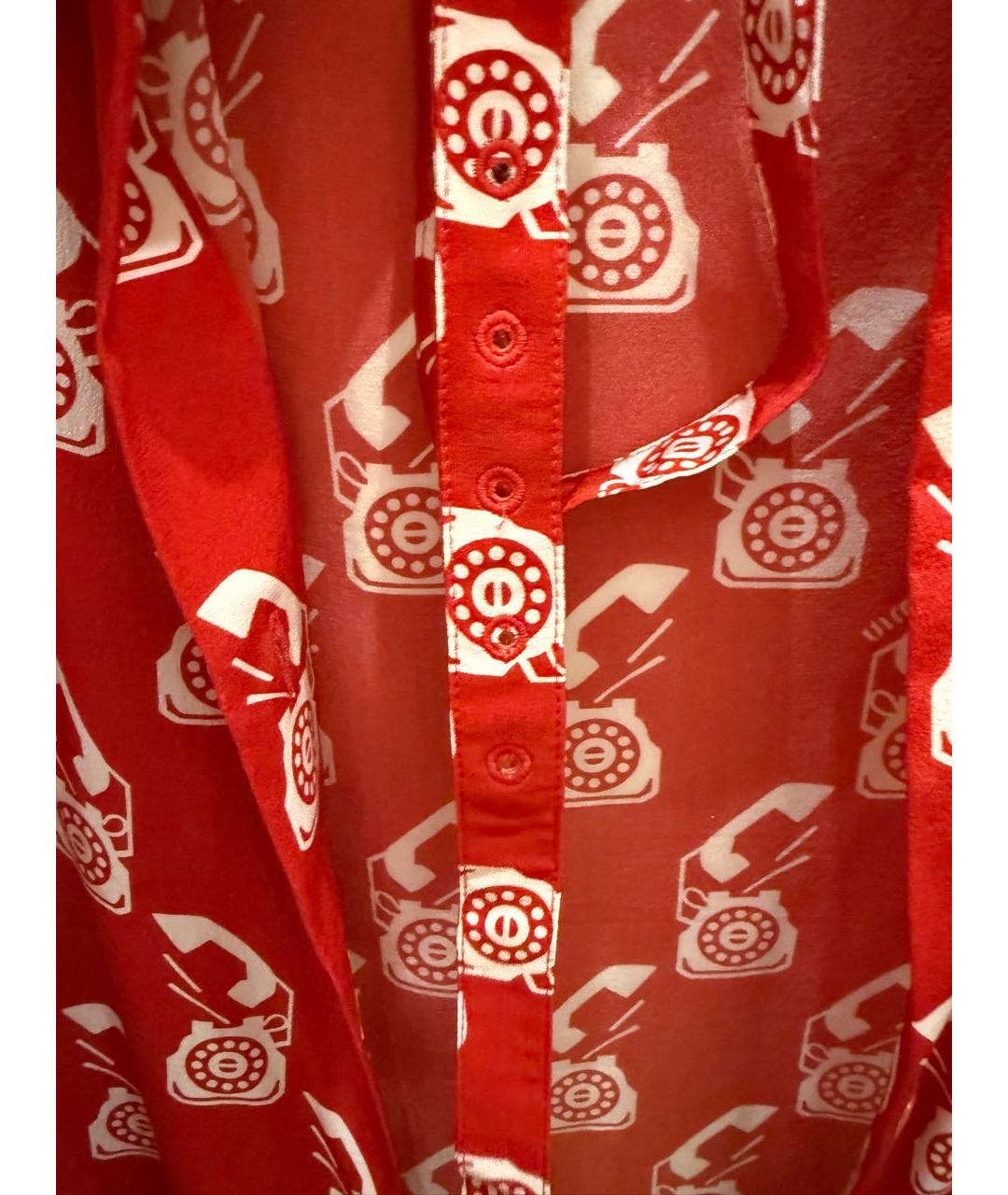 MIU MIU Красная шелковая рубашка, фото 8