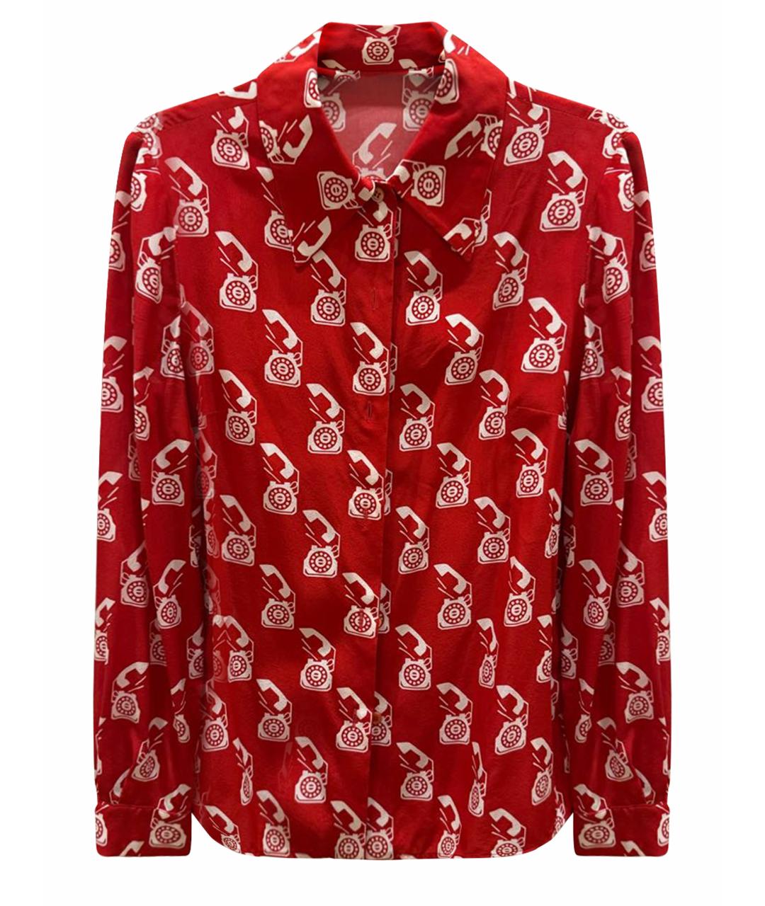 MIU MIU Красная шелковая рубашка, фото 1