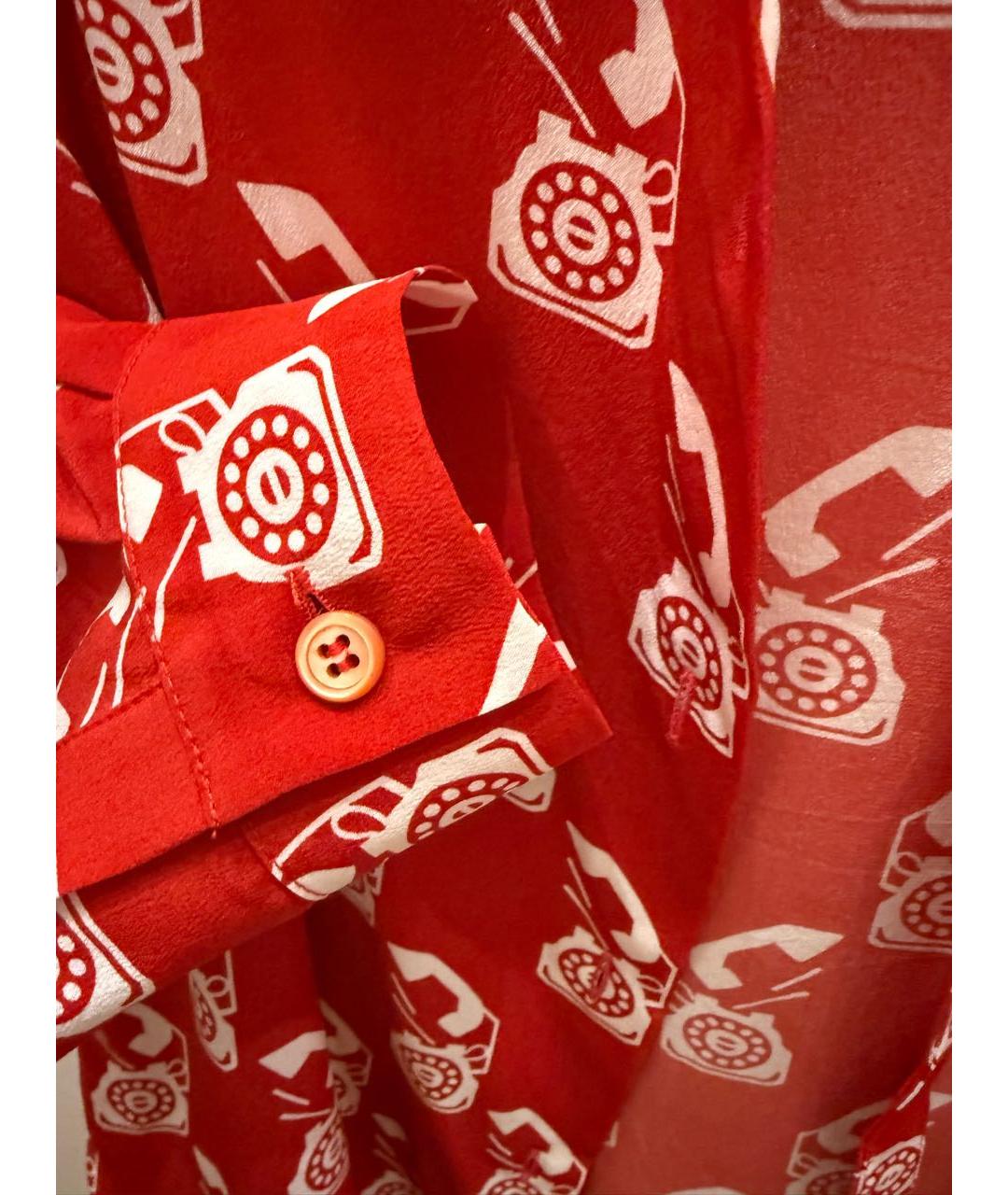 MIU MIU Красная шелковая рубашка, фото 6