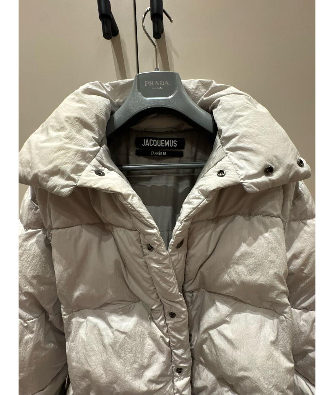 JACQUEMUS Бежевый полиамидовый пуховик, фото 3