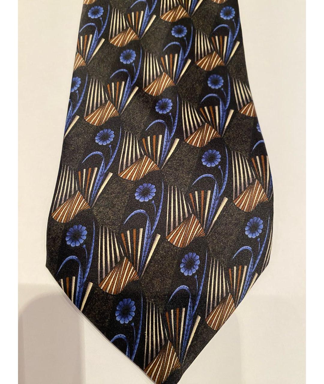 LANVIN Коричневый шелковый галстук, фото 4