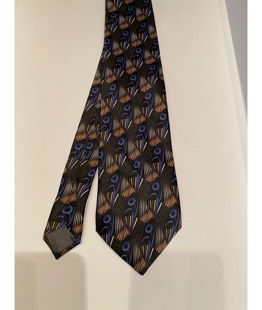 LANVIN Коричневый шелковый галстук, фото 2