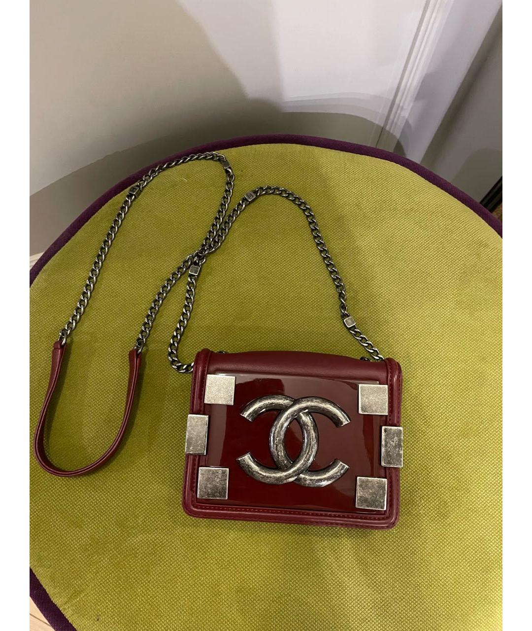 CHANEL Бордовая кожаная сумка тоут, фото 5