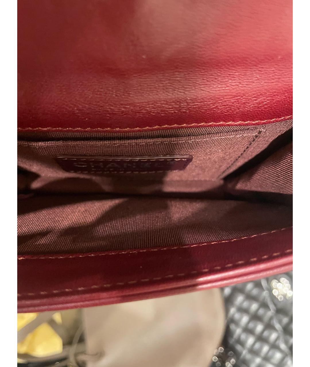 CHANEL Бордовая кожаная сумка тоут, фото 3