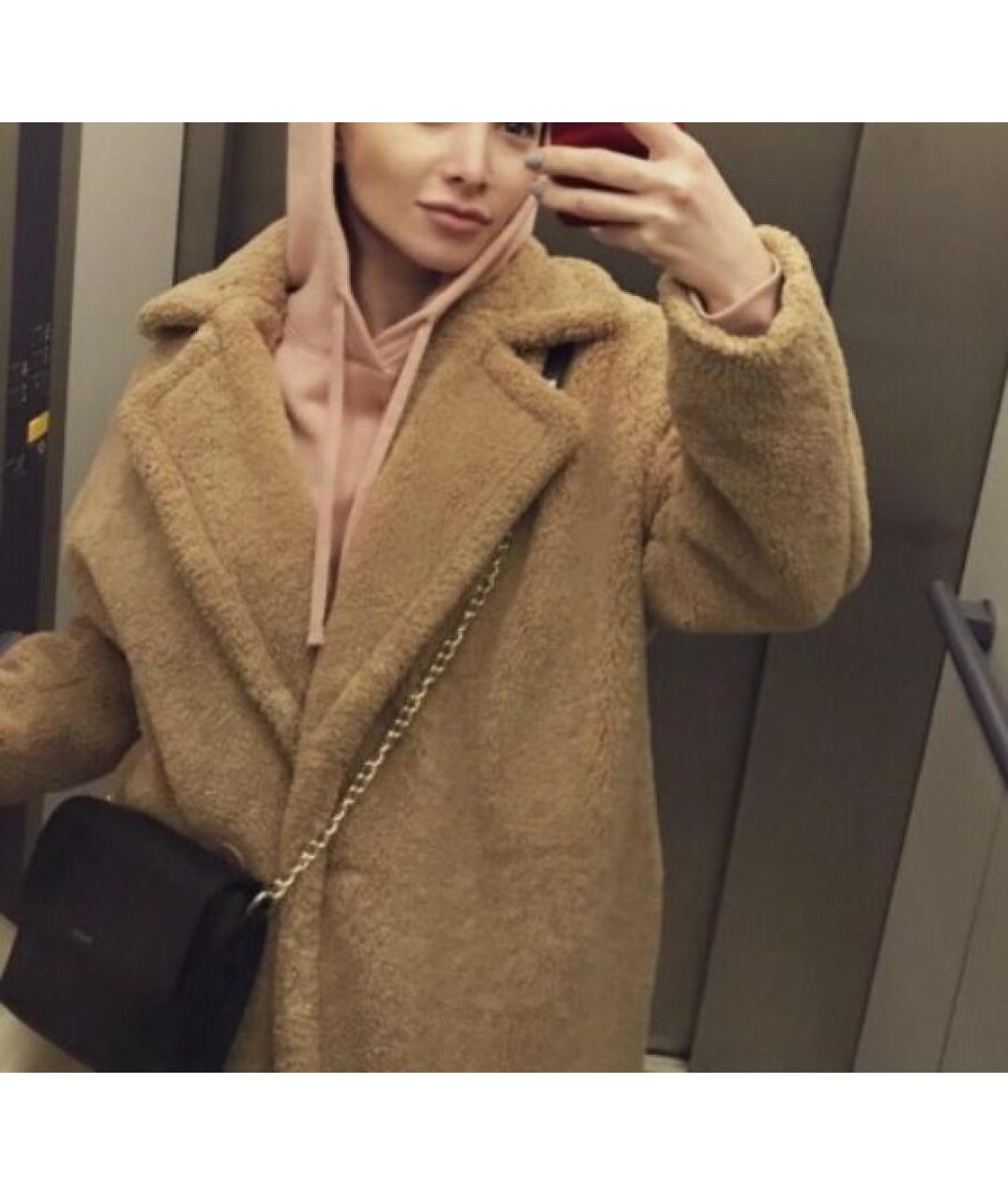 MAJE Коричневое вискозное пальто, фото 7