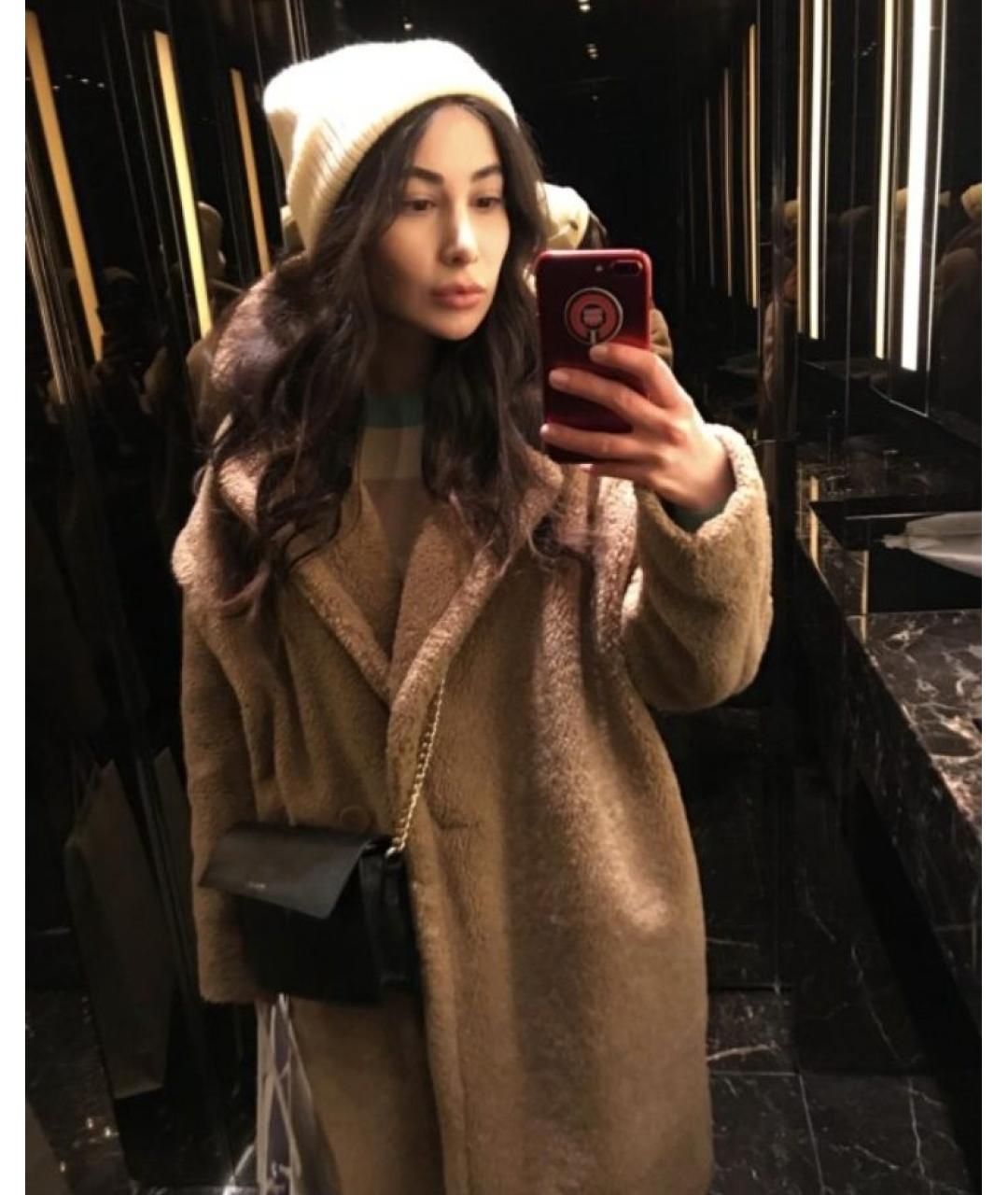 MAJE Коричневое вискозное пальто, фото 6