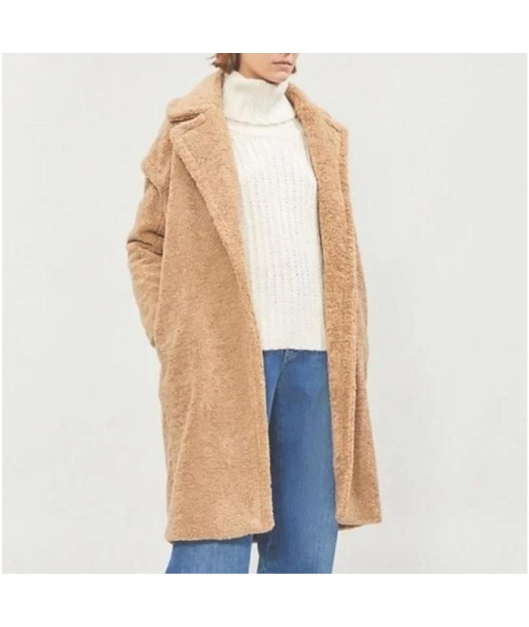 MAJE Коричневое вискозное пальто, фото 8