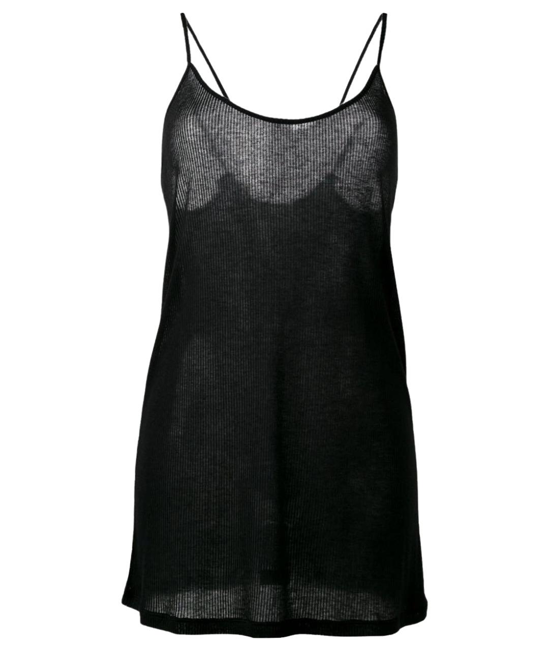 ANN DEMEULEMEESTER Черная хлопковая майка, фото 1