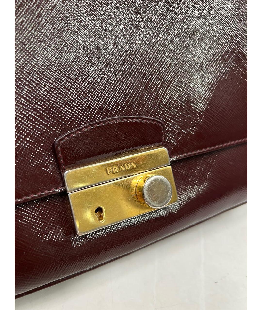 PRADA Коричневая кожаная сумка через плечо, фото 2