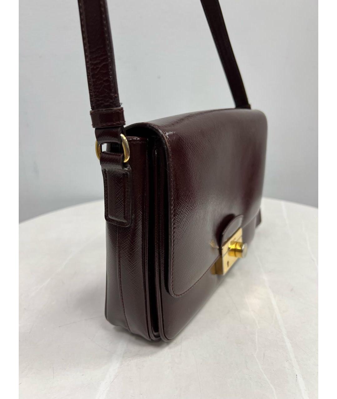 PRADA Коричневая кожаная сумка через плечо, фото 3