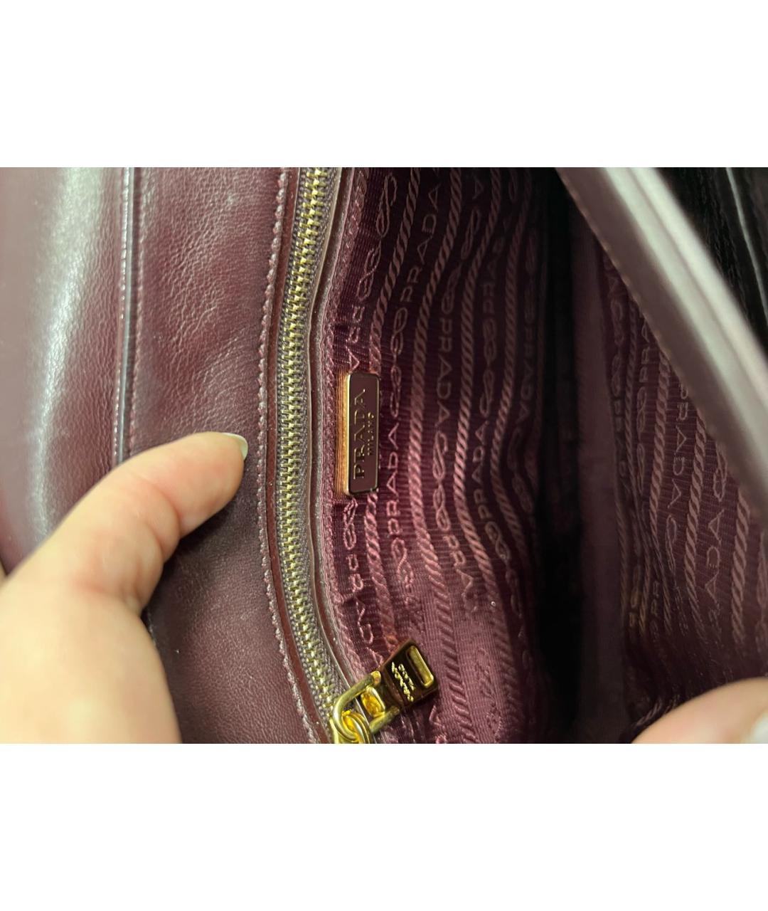 PRADA Коричневая кожаная сумка через плечо, фото 8