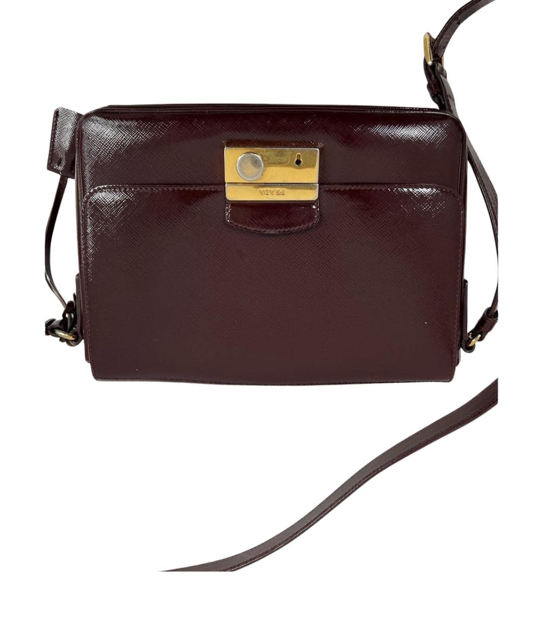 PRADA Коричневая кожаная сумка через плечо, фото 1