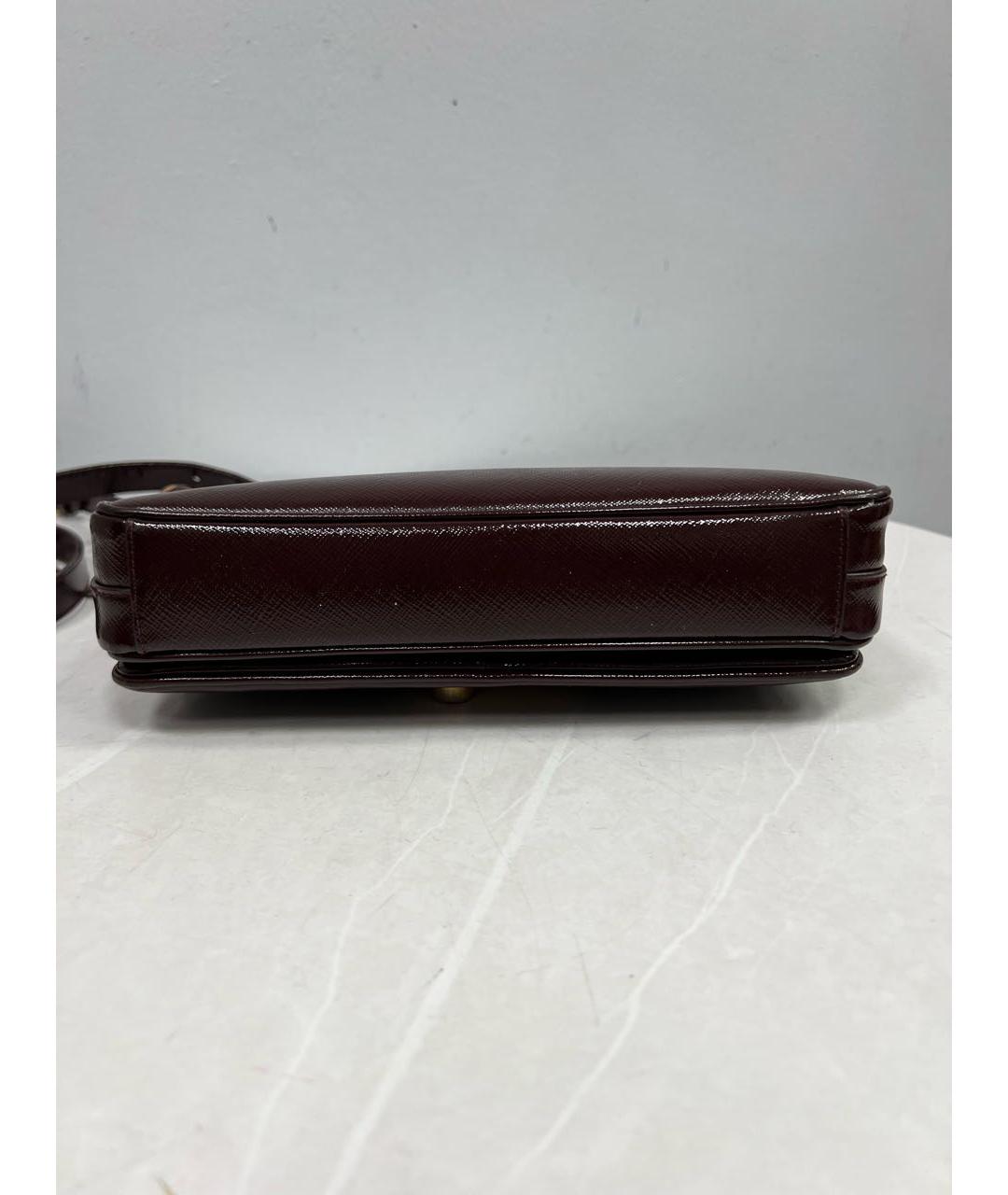 PRADA Коричневая кожаная сумка через плечо, фото 5