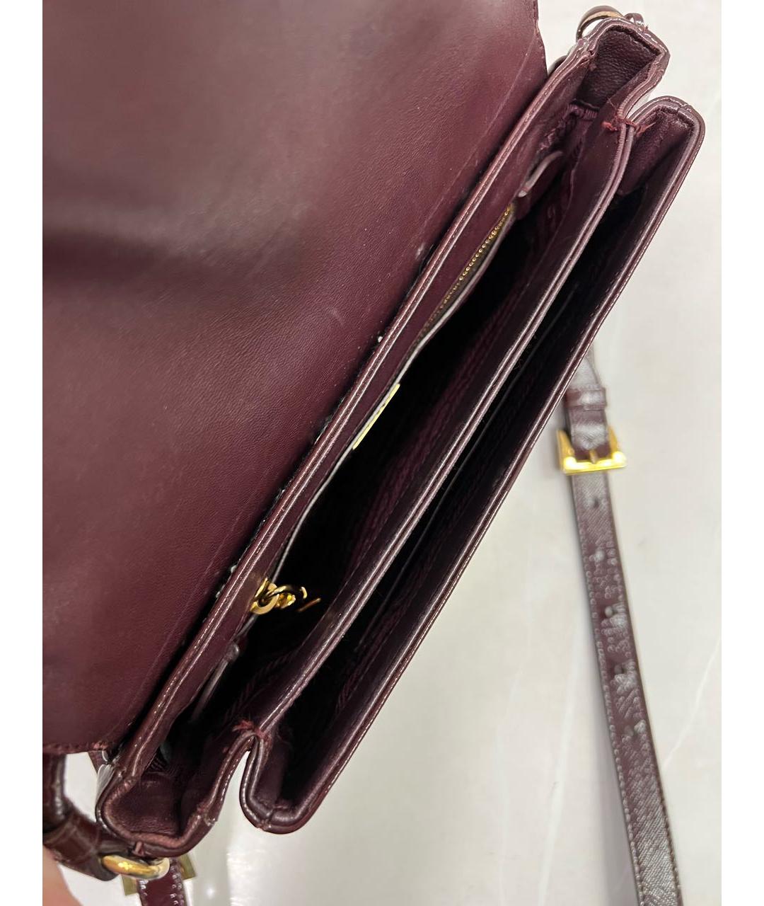 PRADA Коричневая кожаная сумка через плечо, фото 7