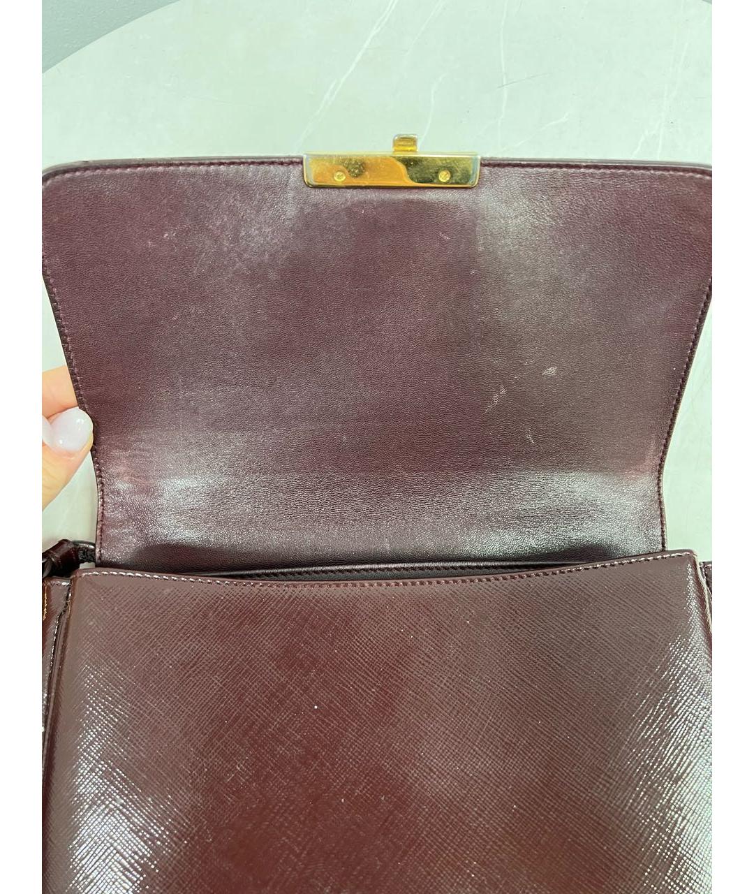 PRADA Коричневая кожаная сумка через плечо, фото 6