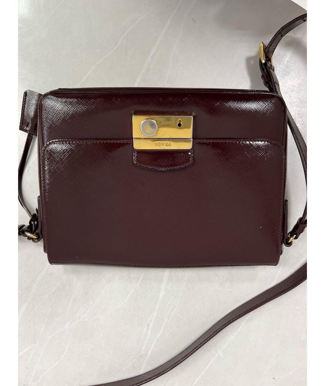 PRADA Коричневая кожаная сумка через плечо, фото 9