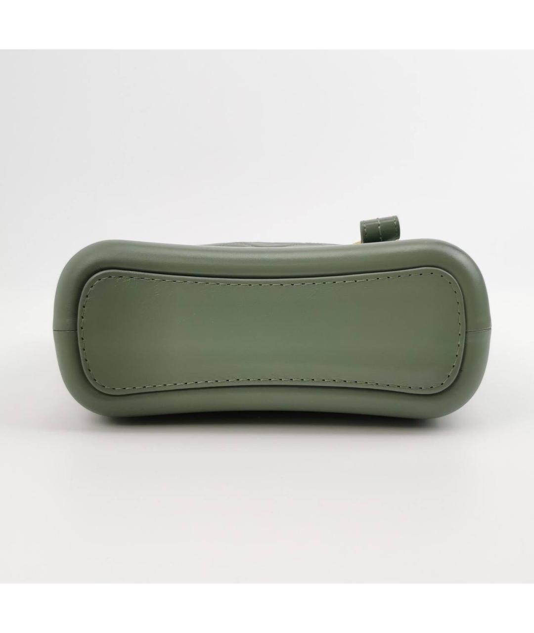 CHANEL Хаки кожаная сумка через плечо, фото 5