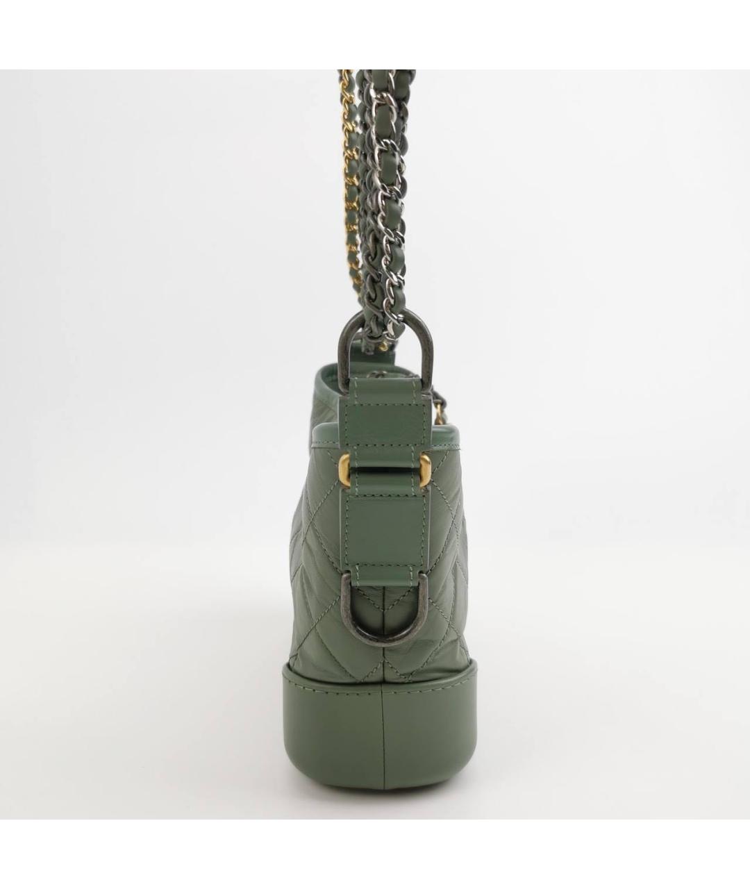 CHANEL Хаки кожаная сумка через плечо, фото 3