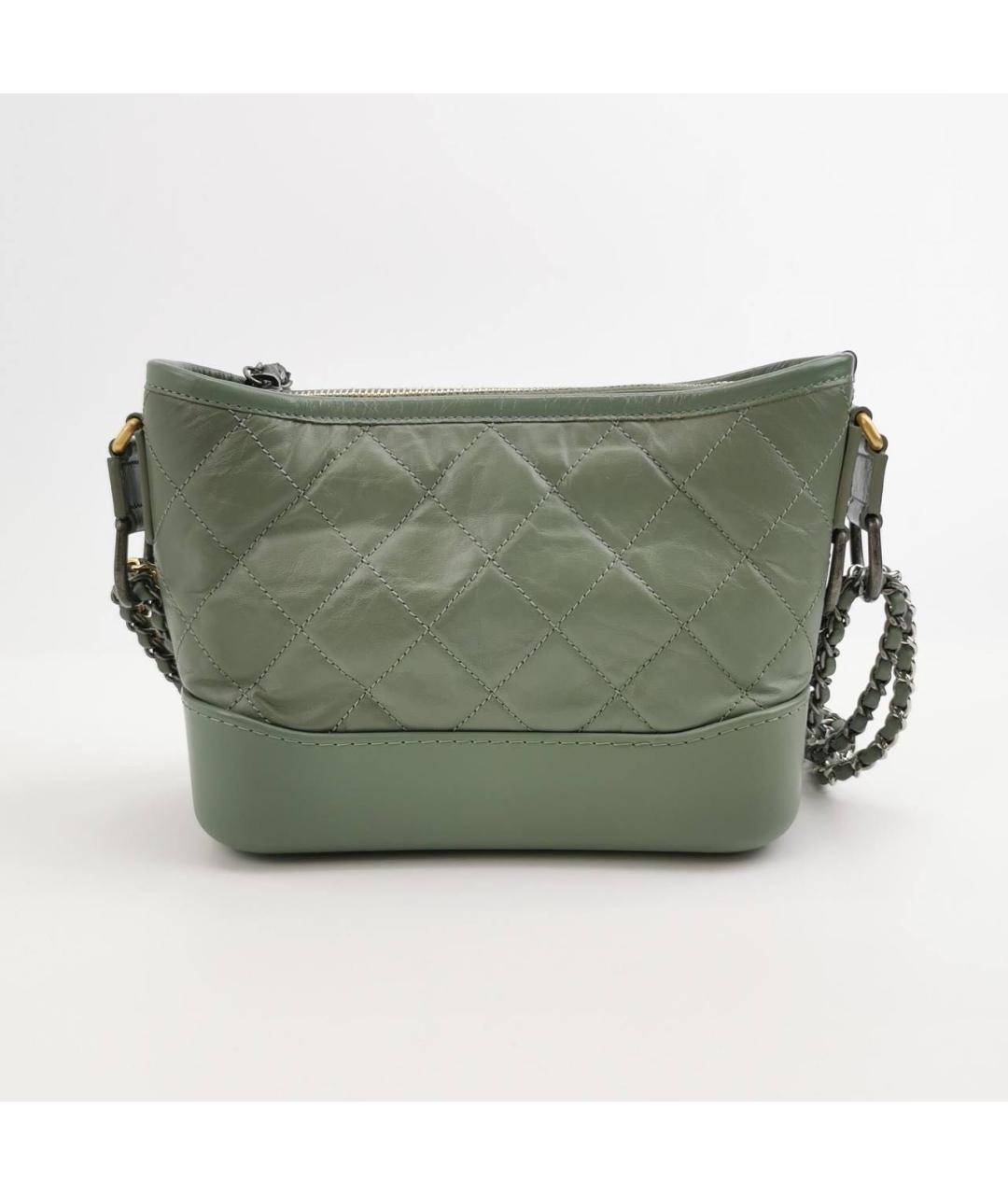 CHANEL Хаки кожаная сумка через плечо, фото 4