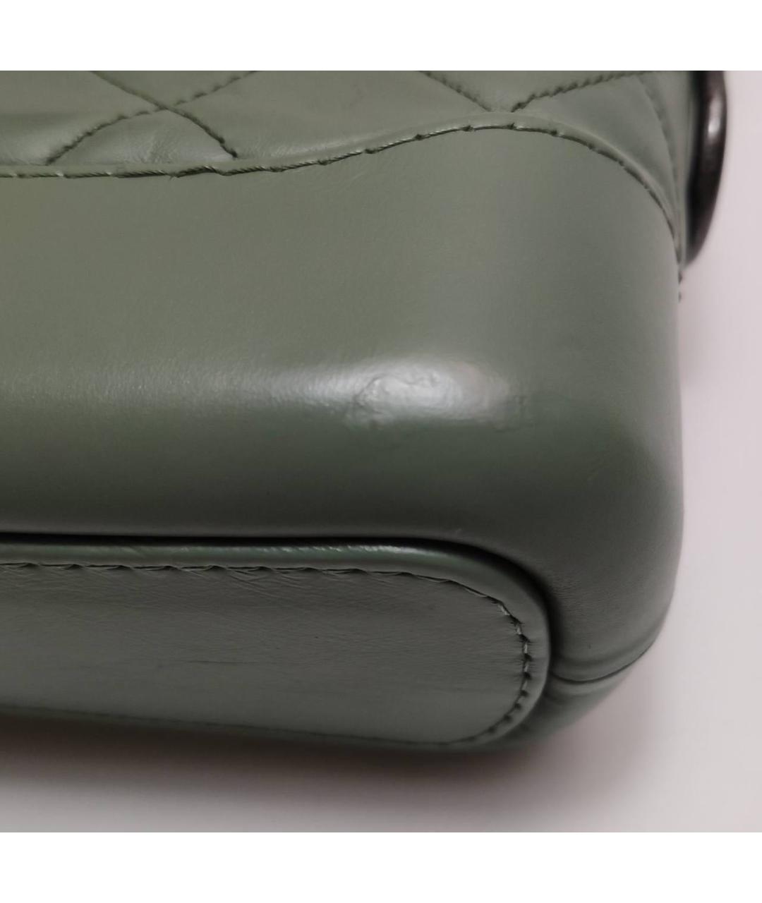 CHANEL Хаки кожаная сумка через плечо, фото 8