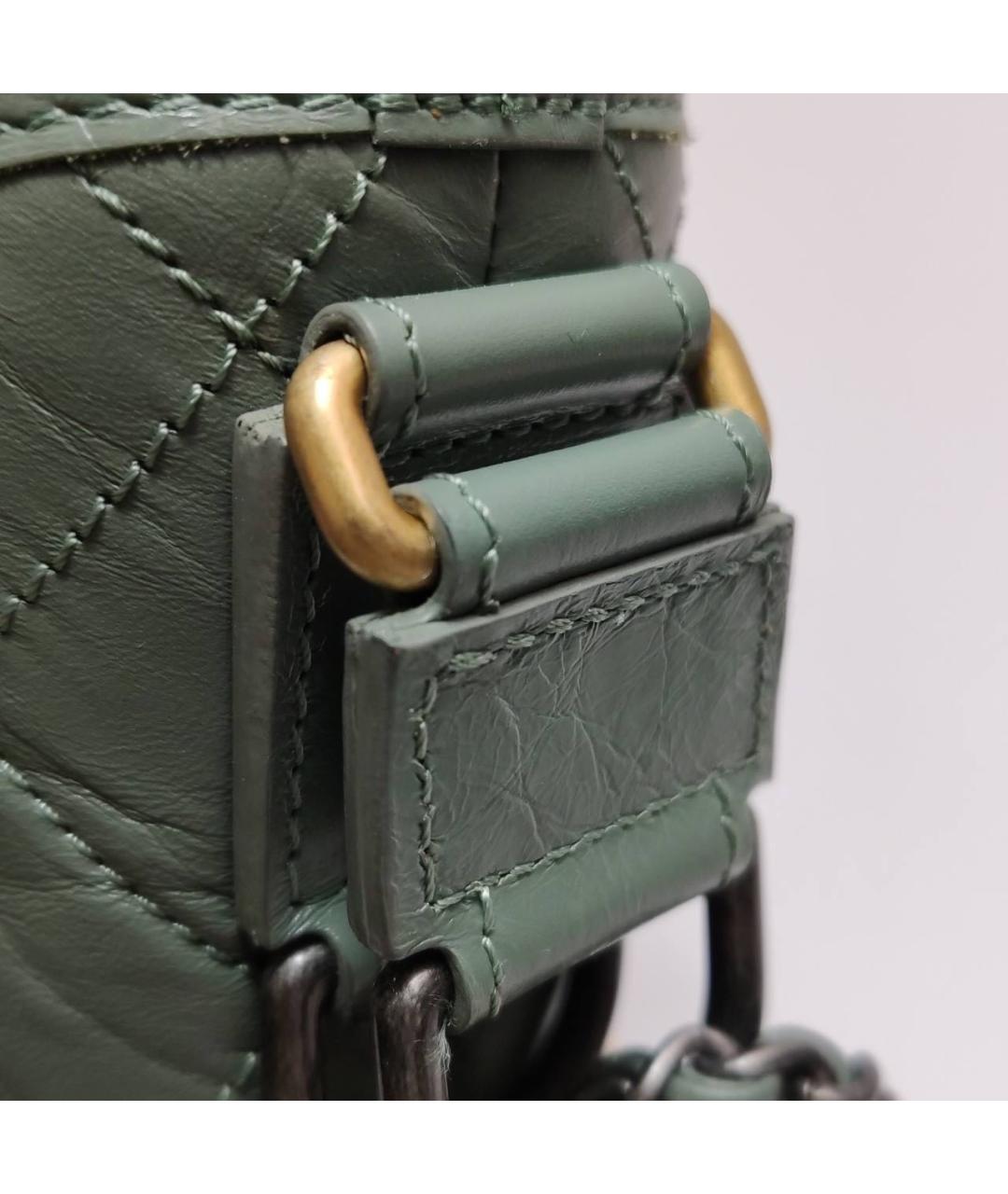 CHANEL Хаки кожаная сумка через плечо, фото 7