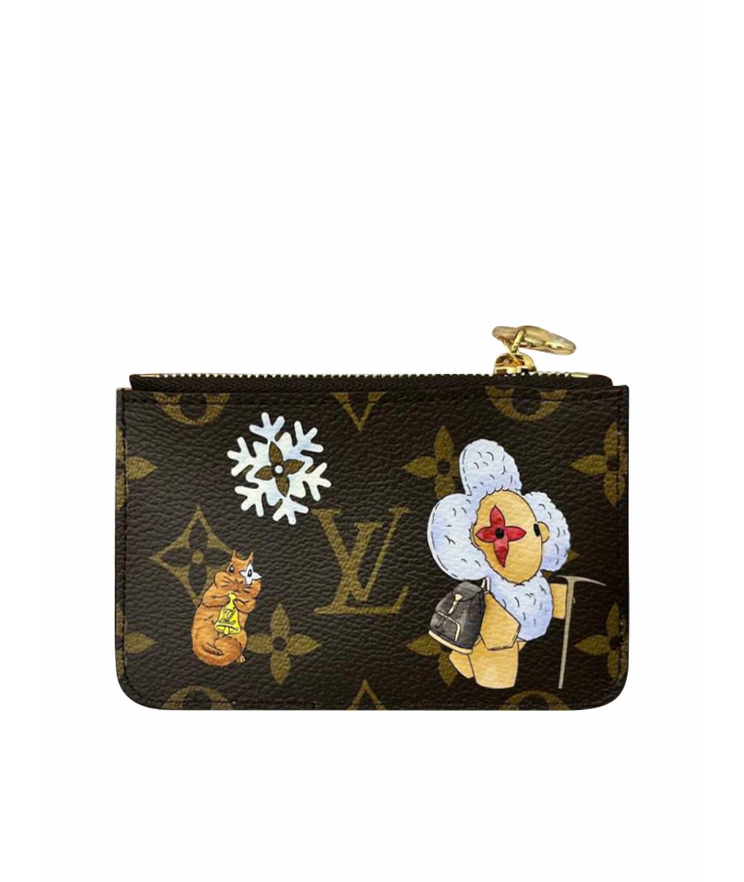 LOUIS VUITTON Коричневый кардхолдер, фото 1