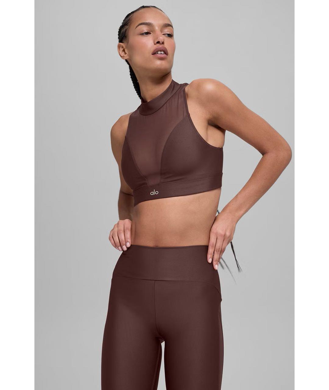 ALO YOGA Коричневый полиэстеровый спортивные костюмы, фото 7