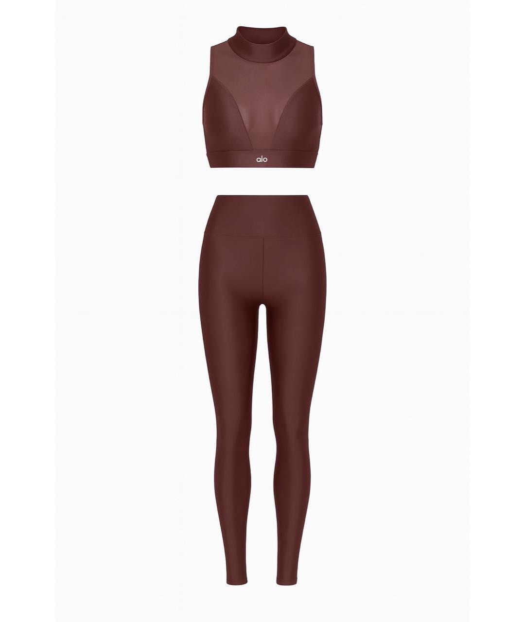 ALO YOGA Коричневый полиэстеровый спортивные костюмы, фото 9