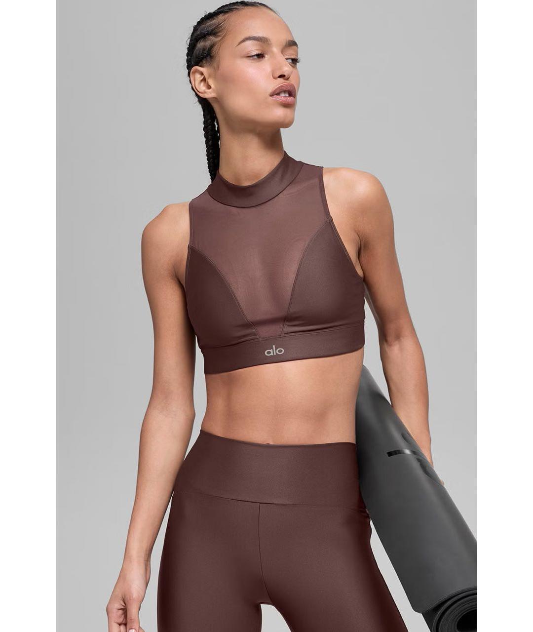 ALO YOGA Коричневый полиэстеровый спортивные костюмы, фото 5