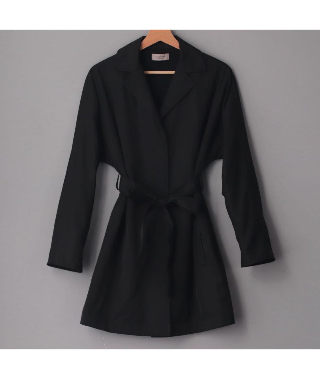 FALCONERI Черный полиэстеровый тренч/плащ, фото 9