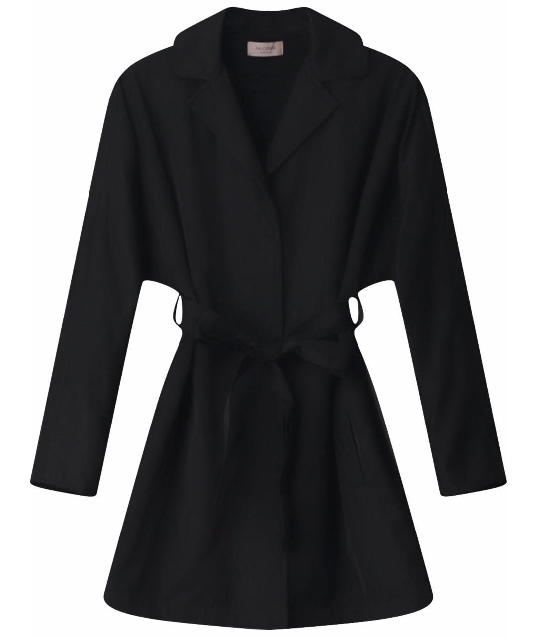 FALCONERI Черный полиэстеровый тренч/плащ, фото 1