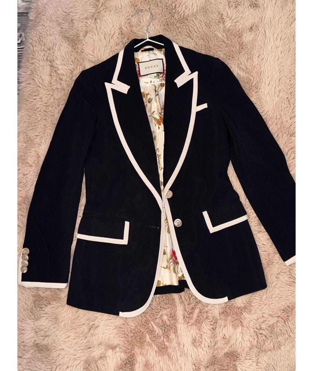 GUCCI Черный вискозный жакет/пиджак, фото 9